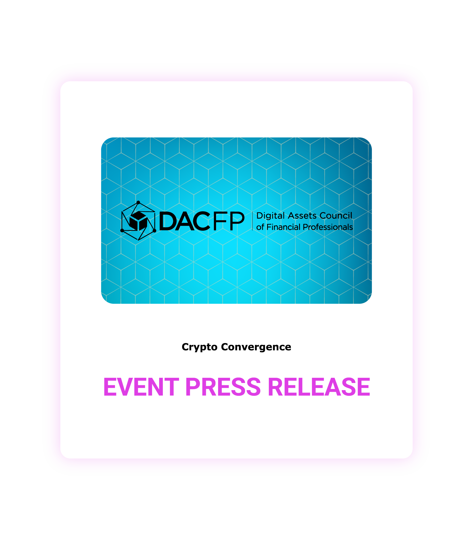 Crypto Convergence 2026 Event Press Release