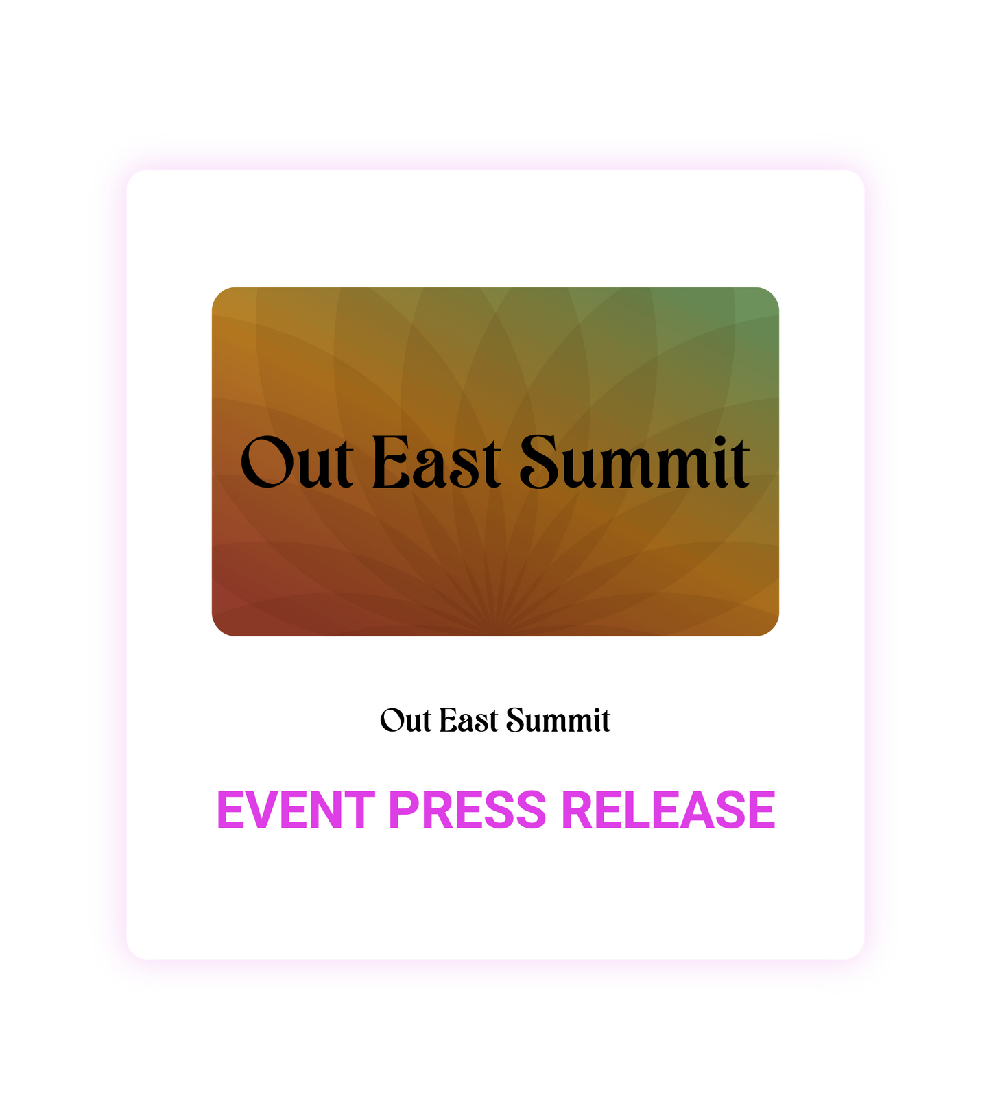 Out East Summit 2026 Event Press Release