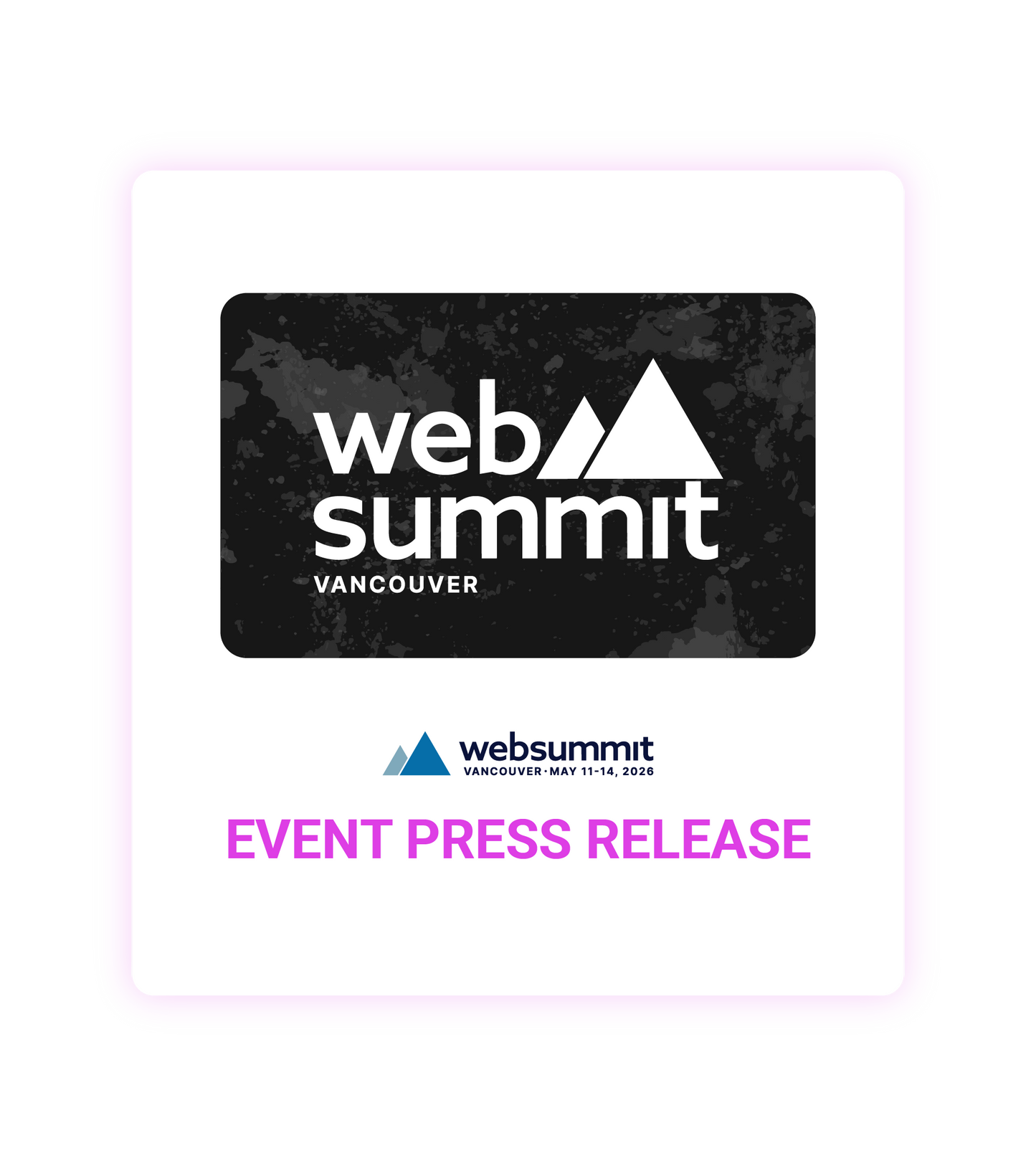 WEB SUMMIT VANCOUVER 2026 Event Press Release