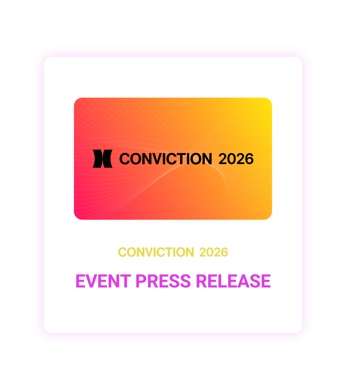Conviction 2026 Event Press Release