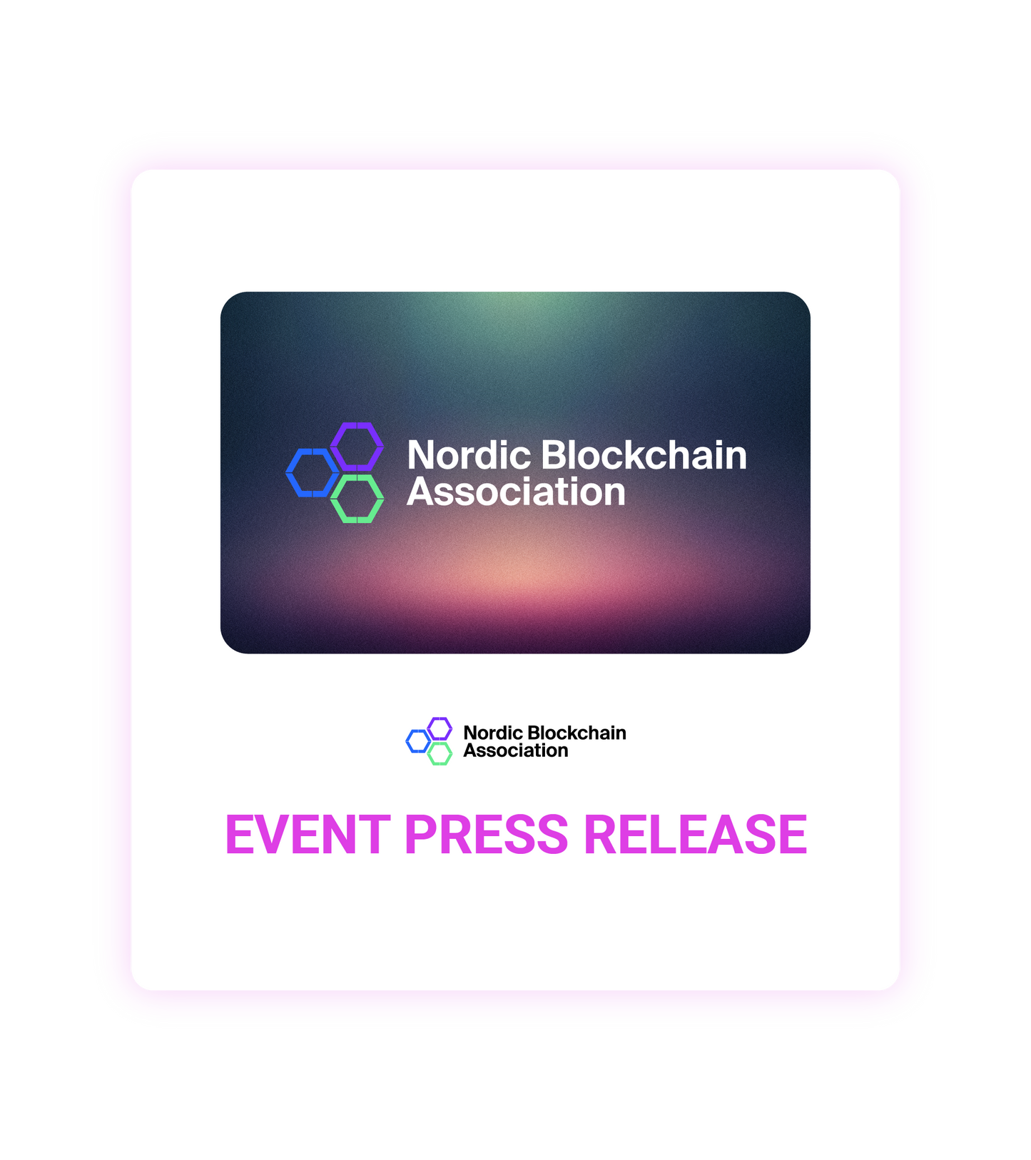 Nordic Blockchain Association EVENT PRESS RELEASE