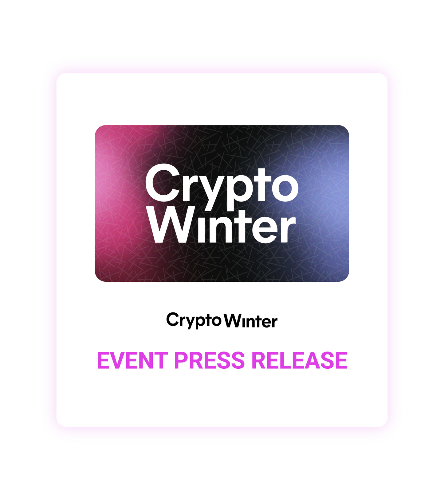 CryptoWinter 2026 Event Press Release