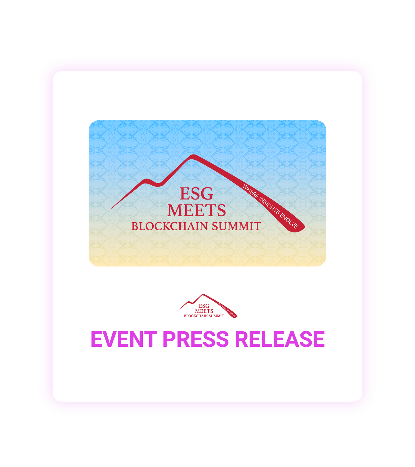 ESG Meets Blockchain Summit 2026 Event Press Release