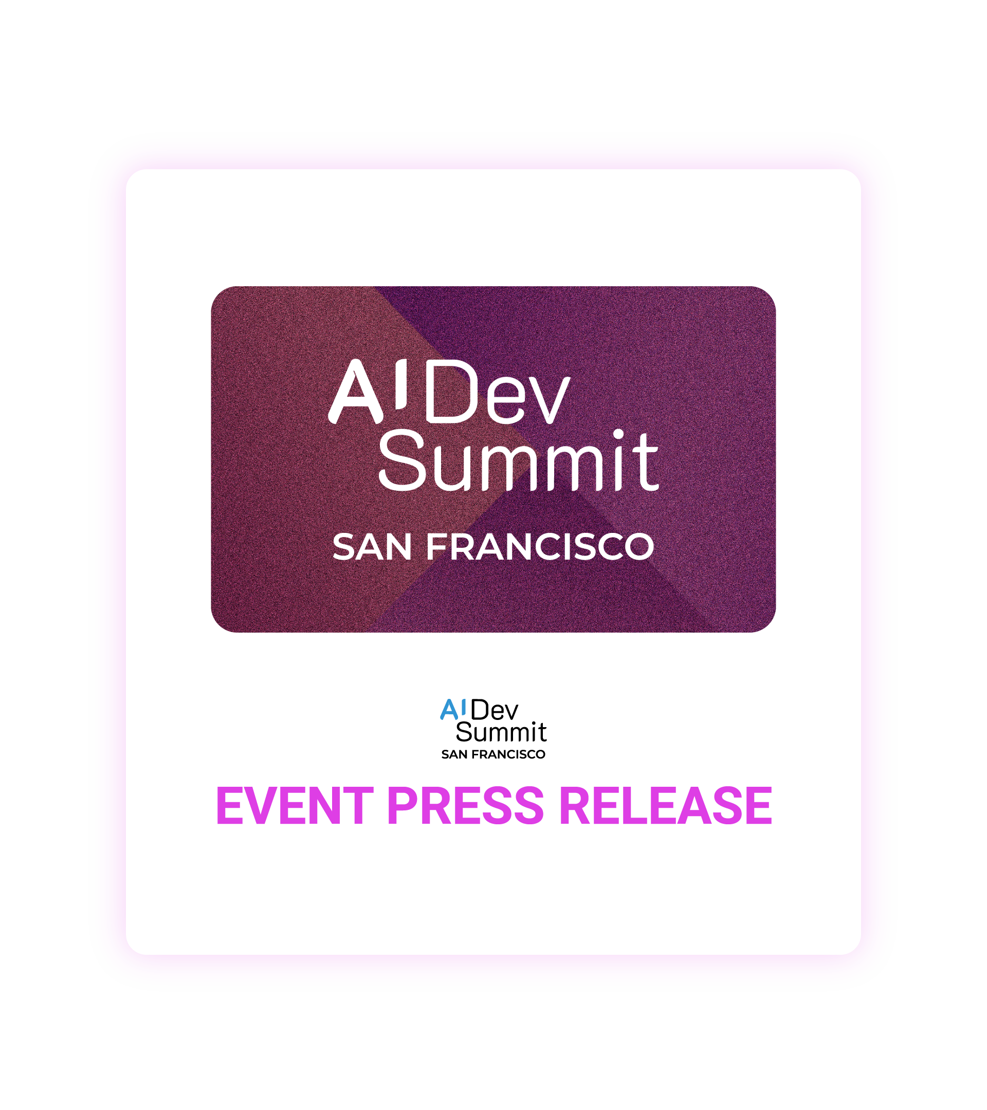 AI DevSummit event press release