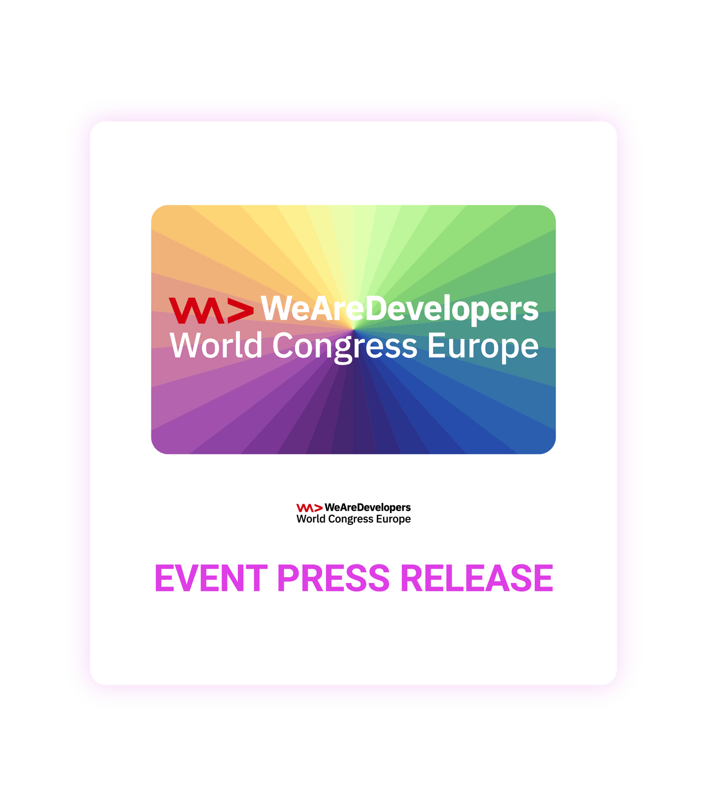 WeAreDevelopers World Congress 2026 Event Press Release