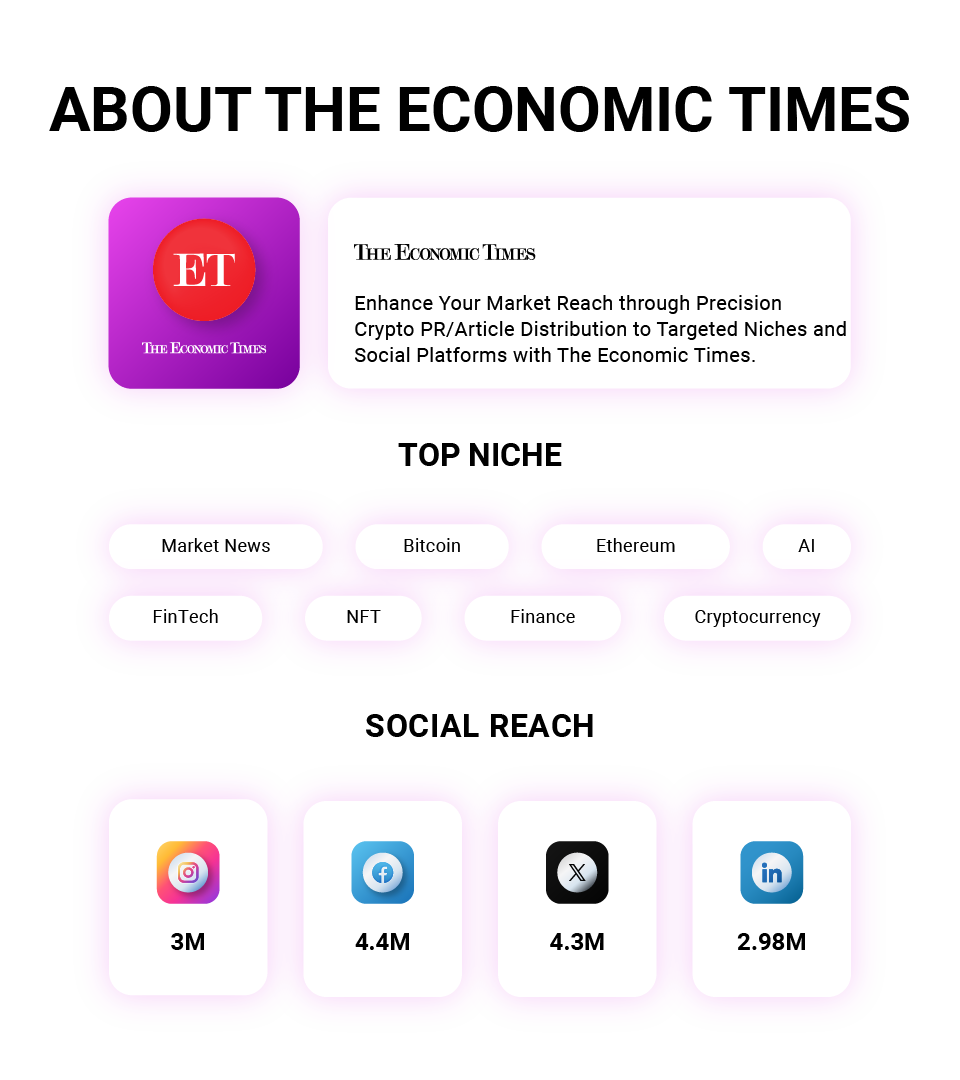 Economic Times crypto press release/ article service on web3newswire